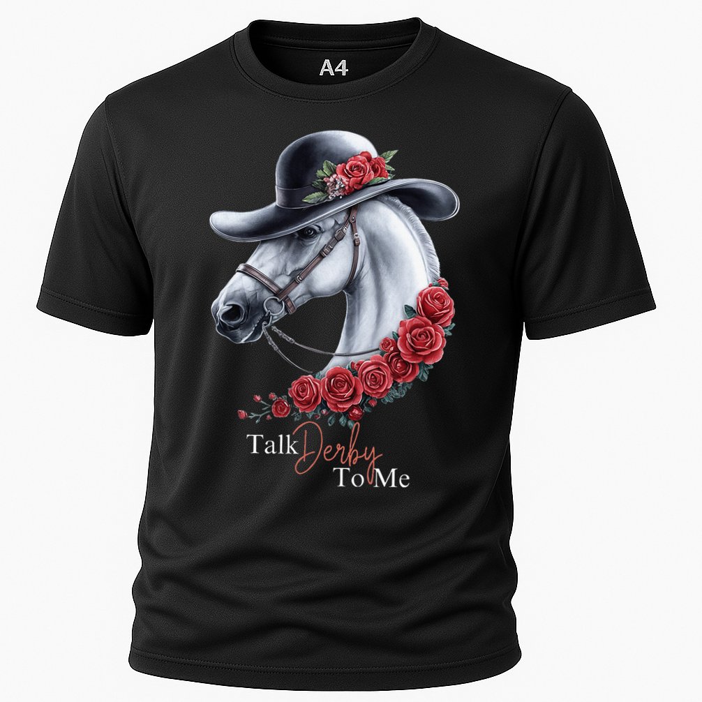 Talk Derby To Me Horse Racing Lover Derby Day Cooling Performance Crew T-Shirt
