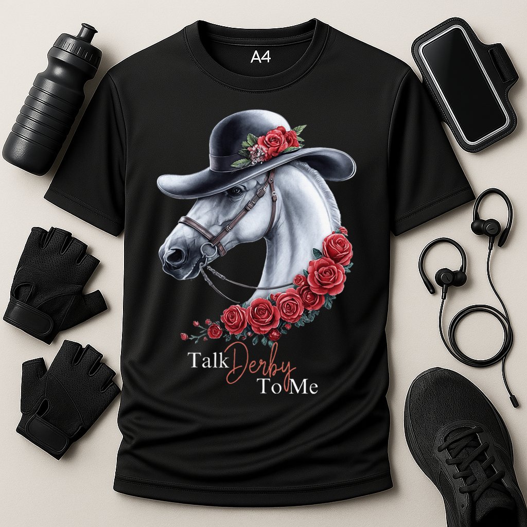 Talk Derby To Me Horse Racing Lover Derby Day Cooling Performance Crew T-Shirt