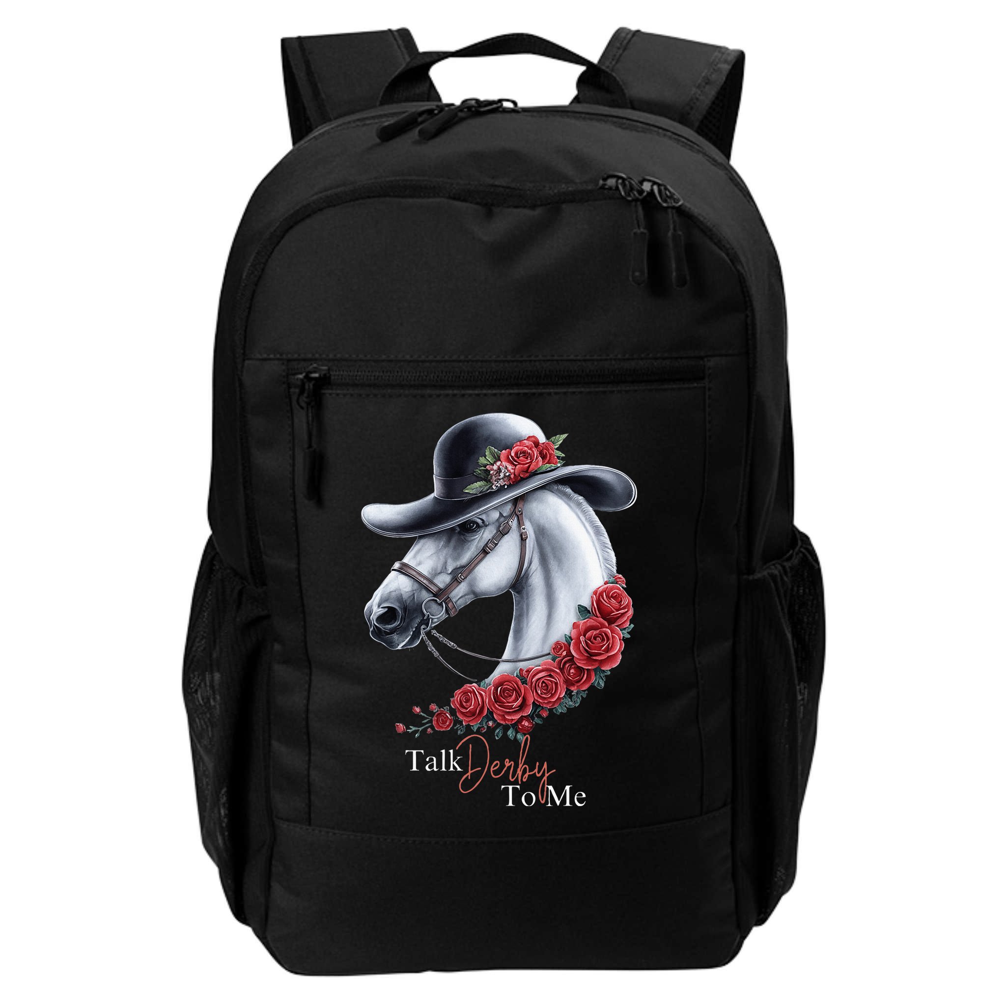 Talk Derby To Me Horse Racing Lover Derby Day Backpack
