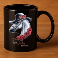 Talk Derby To Me Horse Racing Lover Derby Day 11oz C Handle Ceramic Mug
