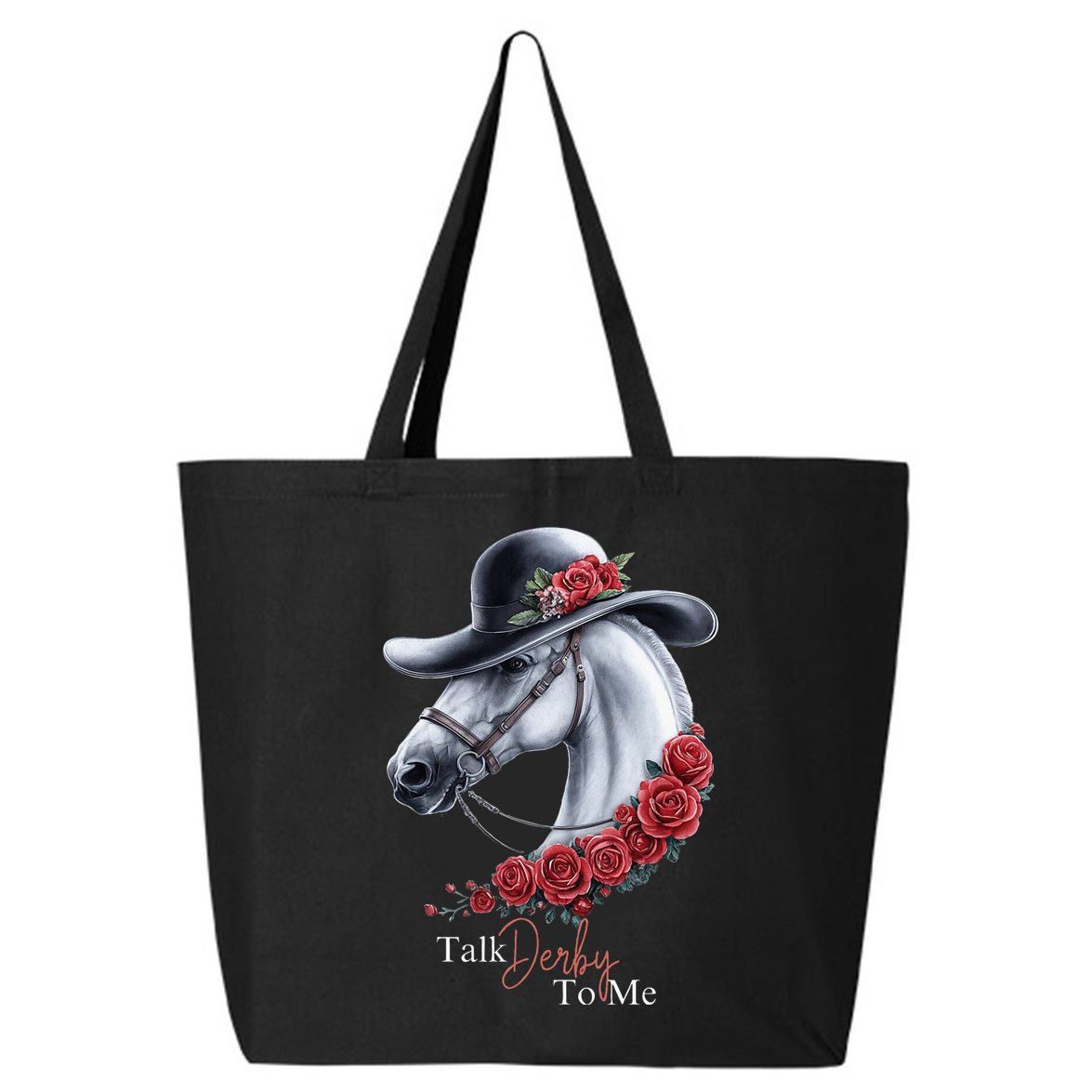 Talk Derby To Me Horse Racing Lover Derby Day 25L Jumbo Tote