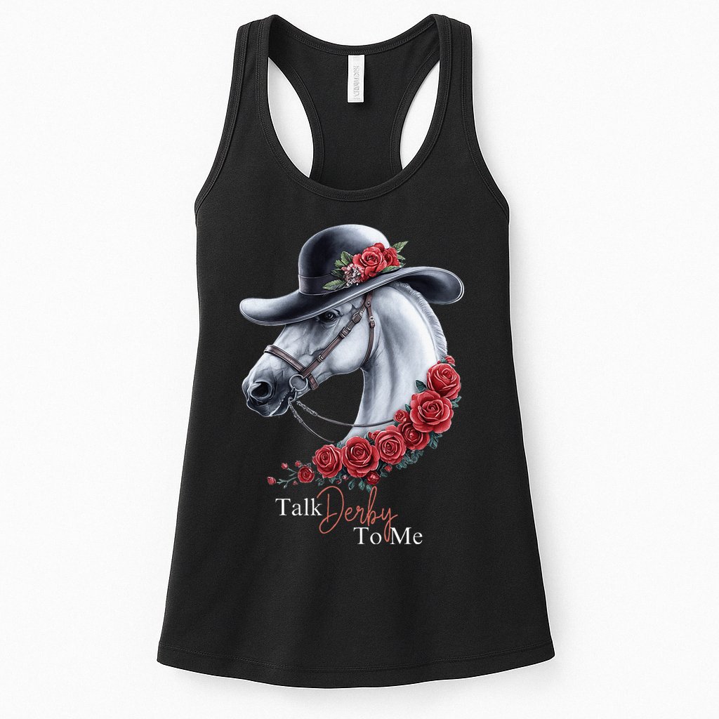Talk Derby To Me Horse Racing Lover Derby Day Womens Tank Top