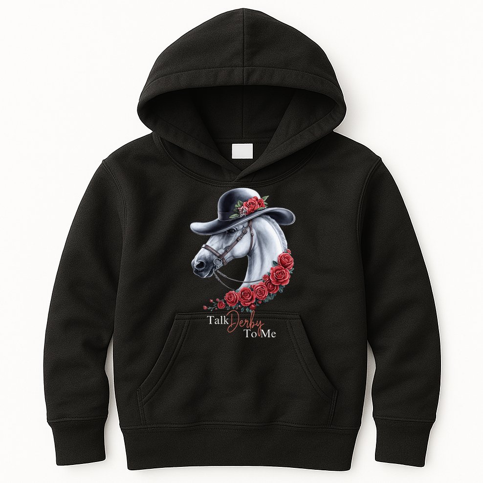 Talk Derby To Me Horse Racing Lover Derby Day Kids Hoodie