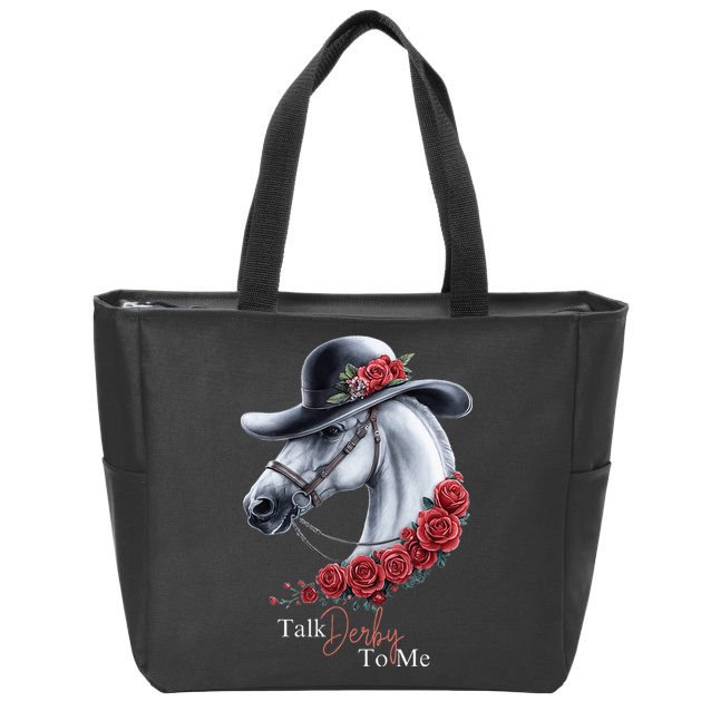 Talk Derby To Me Horse Racing Lover Derby Day Zip Tote Bag