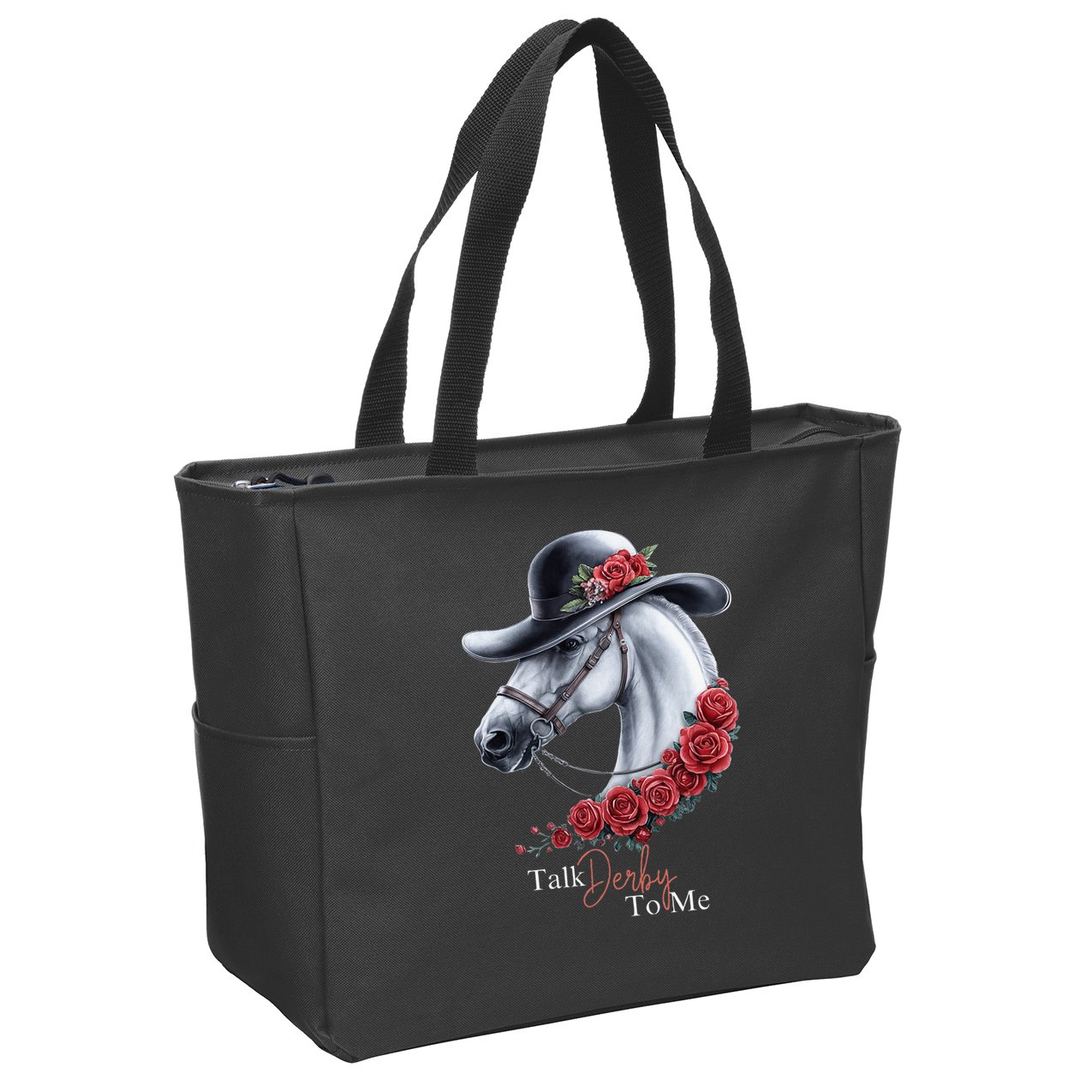 Talk Derby To Me Horse Racing Lover Derby Day Zip Tote Bag