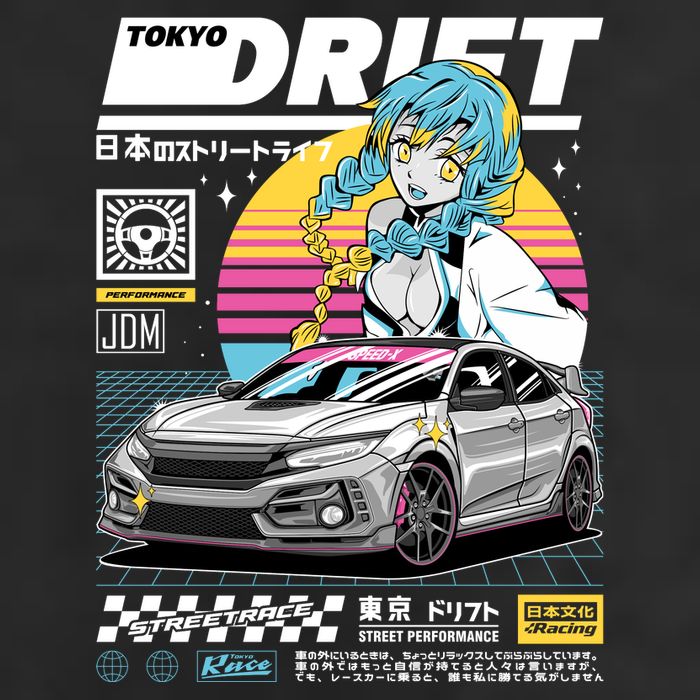 Tokyo Drift 7 Panel Mesh Trucker Snapback Hat