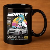 Tokyo Drift 11oz C Handle Ceramic Mug