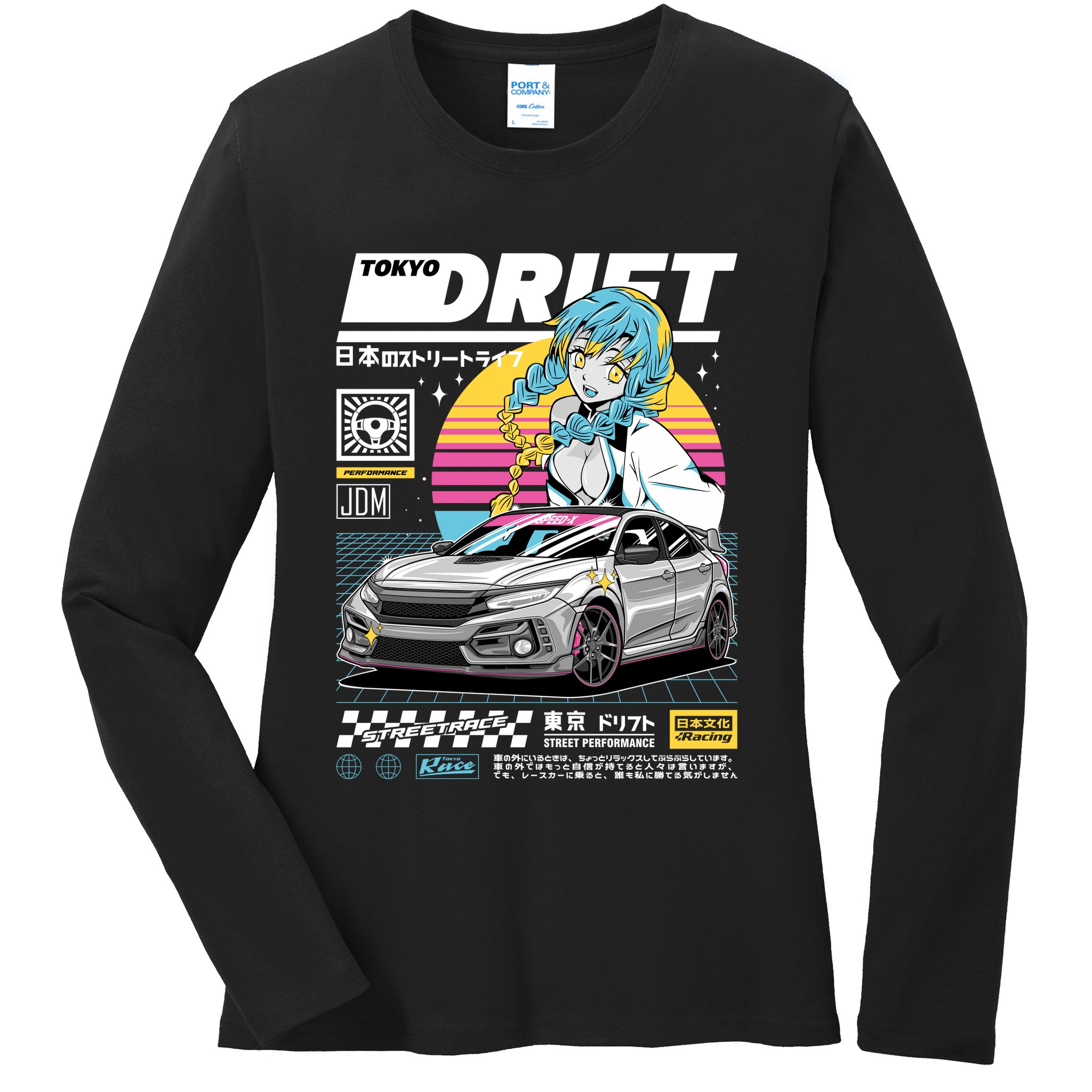 Tokyo Drift Ladies Long Sleeve Shirt