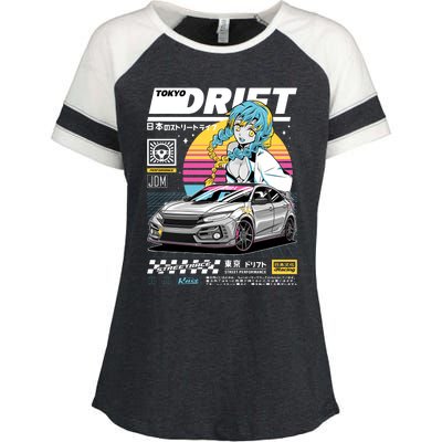 Tokyo Drift Enza Ladies Jersey Colorblock Tee