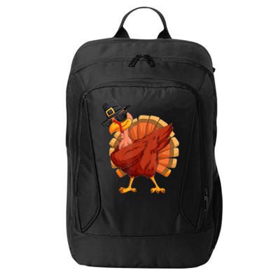 Thanksgiving Dabbing Turkey City Backpack