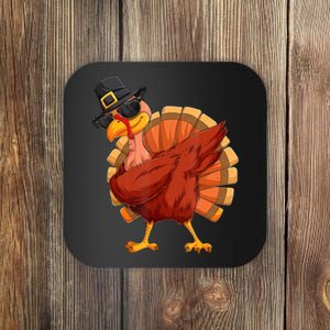 Thanksgiving Dabbing Turkey Coaster