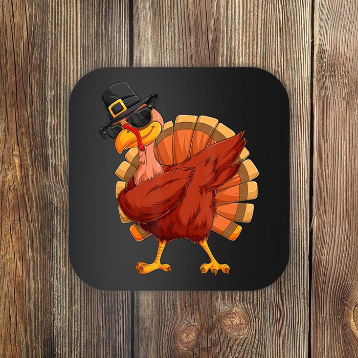 Thanksgiving Dabbing Turkey Coaster