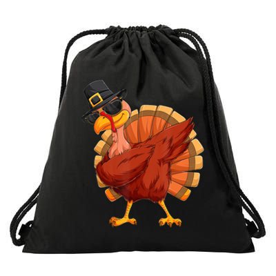 Thanksgiving Dabbing Turkey Drawstring Bag