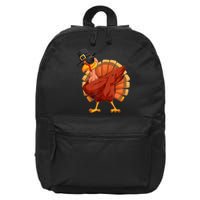 Thanksgiving Dabbing Turkey 16 in Basic Backpack