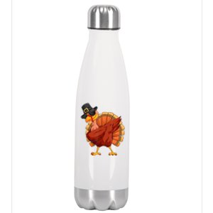 Thanksgiving Dabbing Turkey Stainless Steel Insulated Water Bottle