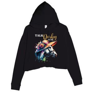 Talk Derby To Me Racing Horse Crop Fleece Hoodie