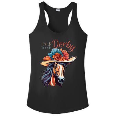 Talk Derby To Me Horse Racing Lover On Derby Day Ladies PosiCharge Competitor Racerback Tank