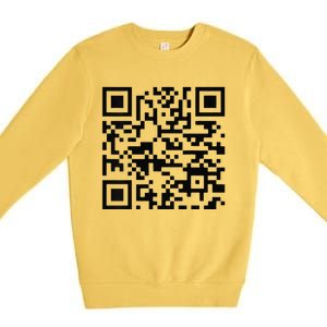 Trump Dance Troll Qr Funny President Trump Dance Code Back Premium Crewneck Sweatshirt