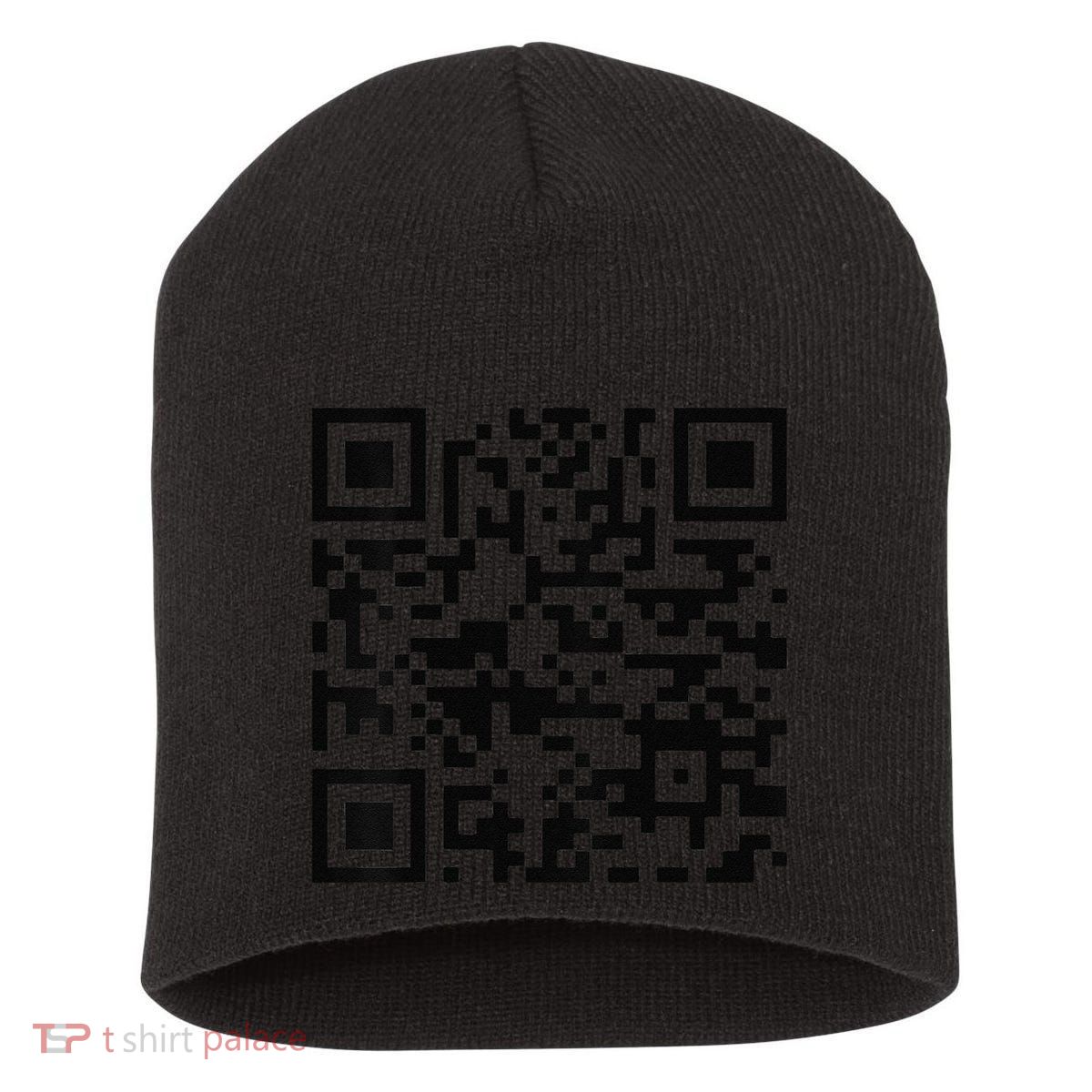 Trump Dance Troll Qr Funny President Trump Dance Code Back Short Acrylic Beanie