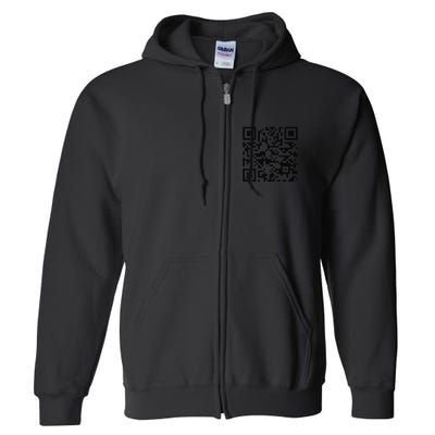 Trump Dance Troll Qr Funny President Trump Dance Code Back Full Zip Hoodie