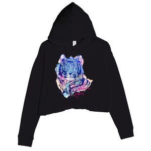 Tigris Design Crop Fleece Hoodie