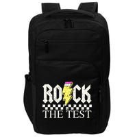 Testing Day Teacher Student Motivational Rock The Test  Impact Tech Backpack