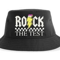 Testing Day Teacher Student Motivational Rock The Test  Sustainable Bucket Hat