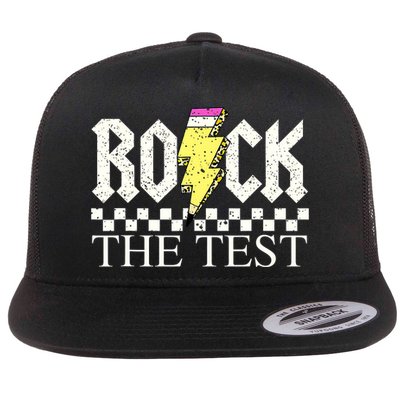 Testing Day Teacher Student Motivational Rock The Test  Flatbill Hat