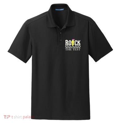 Testing Day Teacher Student Motivational Rock The Test  Dry Zone Grid Polo