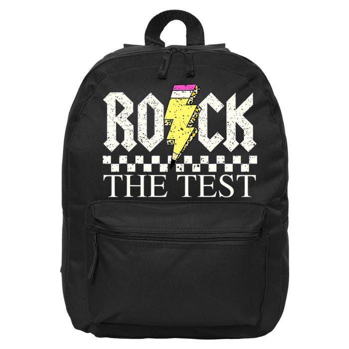 Testing Day Teacher Student Motivational Rock The Test  16 in Basic Backpack