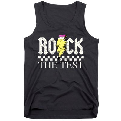 Testing Day Teacher Student Motivational Rock The Test  Tank Top