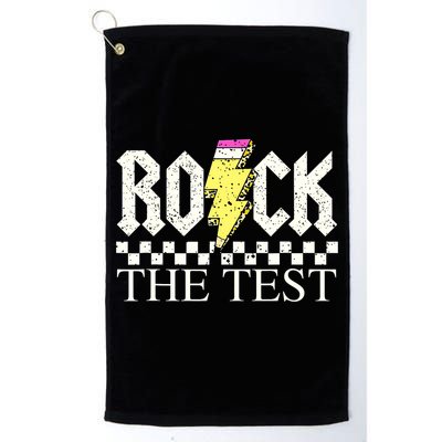 Testing Day Teacher Student Motivational Rock The Test  Golf Towel