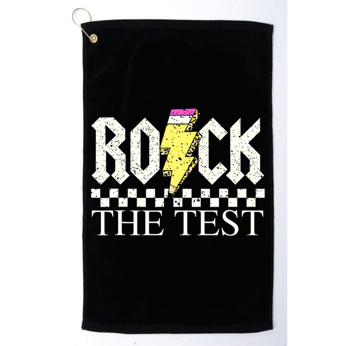 Testing Day Teacher Student Motivational Rock The Test  Golf Towel