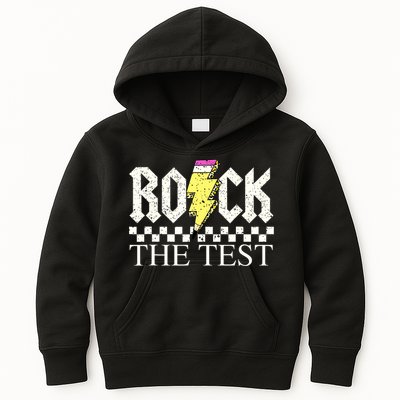Testing Day Teacher Student Motivational Rock The Test  Kids Hoodie