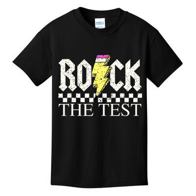Testing Day Teacher Student Motivational Rock The Test  Kids T-Shirt