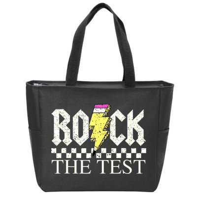 Testing Day Teacher Student Motivational Rock The Test  Zip Tote Bag