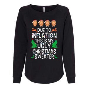 Trump Due To Inflation Ugly Christmas Sweaters Womens California Wash Sweatshirt