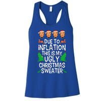 Trump Due To Inflation Ugly Christmas Sweaters Women's Racerback Tank