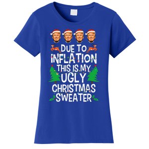 Trump Due To Inflation Ugly Christmas Sweaters Women's T-Shirt