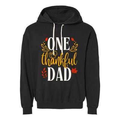 Thankful Dad Thanksgiving Day Family Matching Garment-Dyed Fleece Hoodie