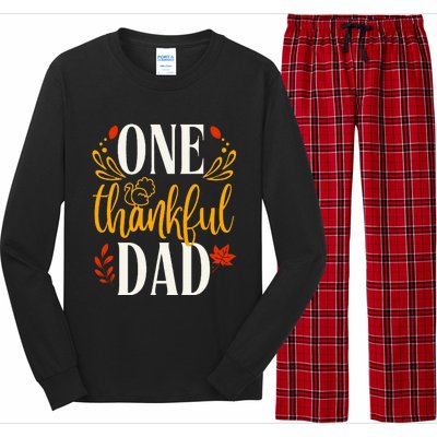 Thankful Dad Thanksgiving Day Family Matching Long Sleeve Pajama Set