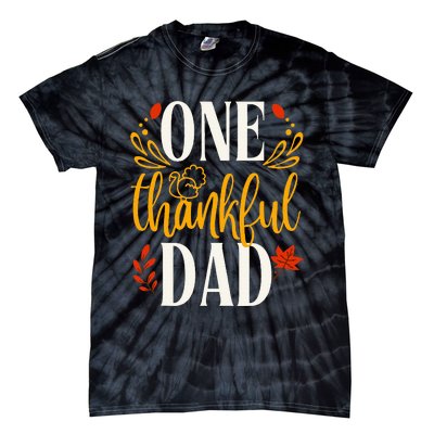 Thankful Dad Thanksgiving Day Family Matching Tie-Dye T-Shirt