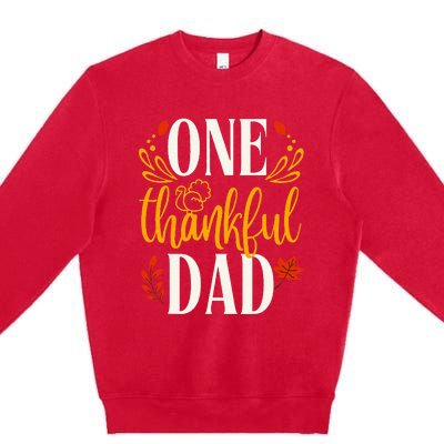 Thankful Dad Thanksgiving Day Family Matching Premium Crewneck Sweatshirt