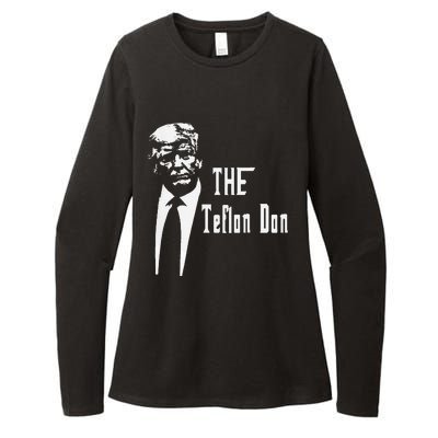 Teflon Don Trump Funny Womens CVC Long Sleeve Shirt