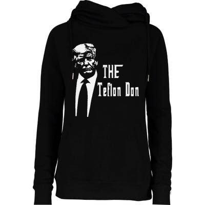 Teflon Don Trump Funny Womens Funnel Neck Pullover Hood