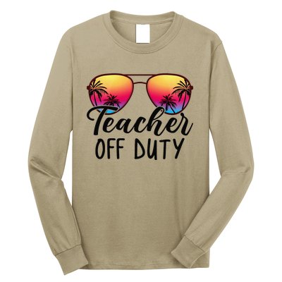 Tie Dye Teacher Off Duty Last Day Of School Teacher Summer Long Sleeve Shirt