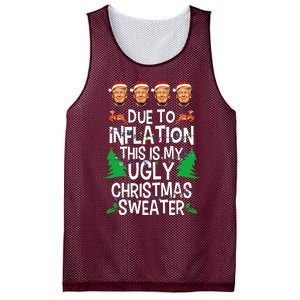 Trump Due To Inflation Ugly Christmas Mesh Reversible Basketball Jersey Tank