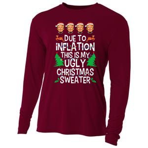 Trump Due To Inflation Ugly Christmas Cooling Performance Long Sleeve Crew