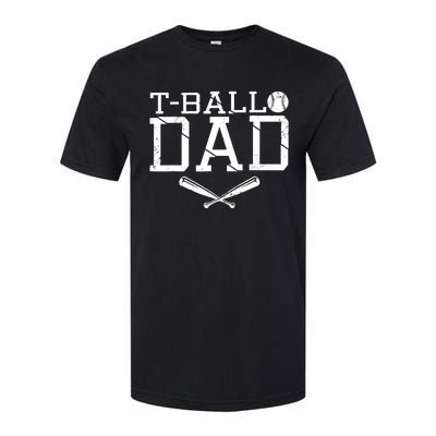 T-Ball Dad TeeBall Dad Tee Fathers Day Baseball Dad Softstyle CVC T-Shirt