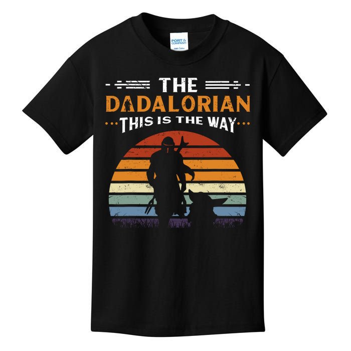 The Dadalorian This Is The Way Vintage Style Gift Kids T-Shirt